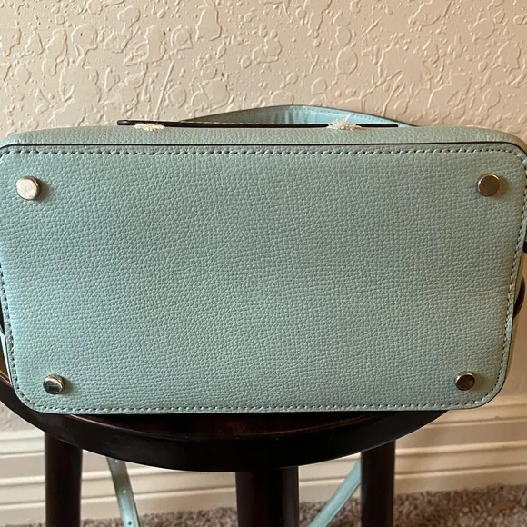 Kate Spade:Darcy Aphrodite Mint Green Floral Small Bucket CrossbodyBag- GoldTone - Picture 14 of 16